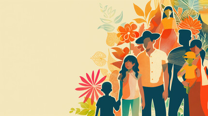 Educational Poster: Facts and statistics about Hispanic contributions to society, Hispanic Heritage Month, with copy space