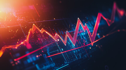 Obraz premium charts and graphs with statistics to analyze business potential and forecast future development of companies growth.