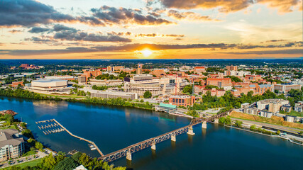 Knoxville Tennessee Drone Skyline Aerial