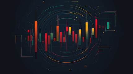 charts and graphs with statistics to analyze business potential and forecast future development of companies growth.