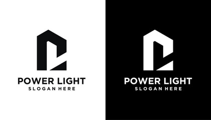 LP PL abstract monogram  logo template vector