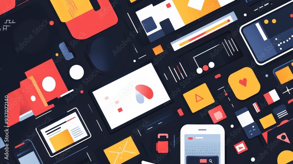 Poster micro animations in flat design: enhancing user experience with subtle motions and transitions