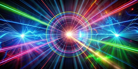 Laser-sharp beams of light pierce through a swirling maelstrom of noise