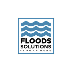 Flood icon set. River water natural disaster damage home vector icon. Tsunami disaster sign for UI designs.