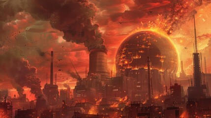 Obraz premium Apocalyptic Cityscape