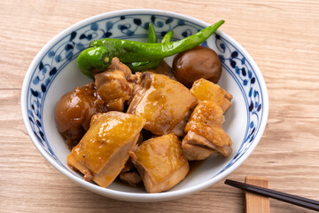鶏もも肉の梅酒煮