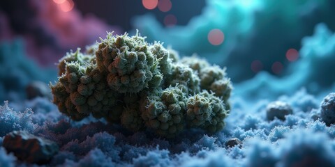 Obraz premium A stunning close-up of a coral structure, showcasing vibrant colors and textures, perfect for marine ecology projects, environmental awareness campaigns, or scientific publications.