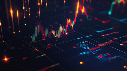 charts and graphs with statistics to analyze business potential and forecast future development of companies growth.