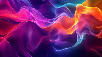Obraz premium 102. Dynamic wave patterns in bright colors creating a stunning, fluid visual effect