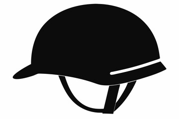 Helmet silhouette vector, military helmet silhouette vector illustration
