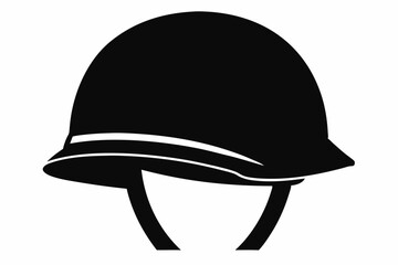 Helmet silhouette vector, military helmet silhouette vector illustration
