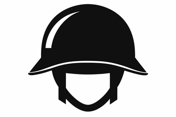 Helmet silhouette vector, military helmet silhouette vector illustration
