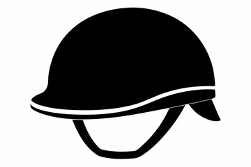 Helmet silhouette vector, military helmet silhouette vector illustration
