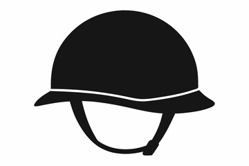 Helmet silhouette vector, military helmet silhouette vector illustration
