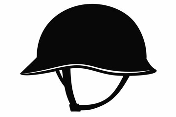 Helmet silhouette vector, military helmet silhouette vector illustration
