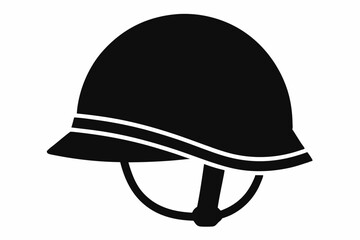 Helmet silhouette vector, military helmet silhouette vector illustration
