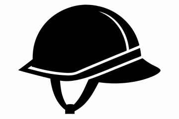Helmet silhouette vector, military helmet silhouette vector illustration
