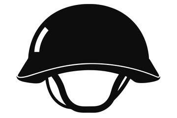 Helmet silhouette vector, military helmet silhouette vector illustration

