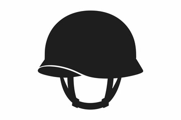 Helmet silhouette vector, military helmet silhouette vector illustration
