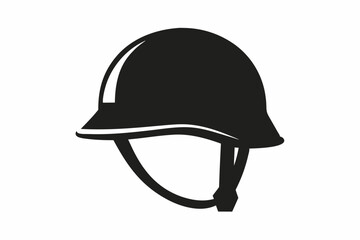 Helmet silhouette vector, military helmet silhouette vector illustration
