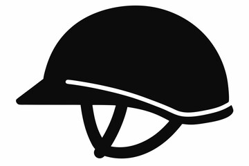 Helmet silhouette vector, military helmet silhouette vector illustration
