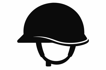 Helmet silhouette vector, military helmet silhouette vector illustration
