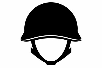 Naklejka premium Helmet silhouette vector, military helmet silhouette vector illustration 