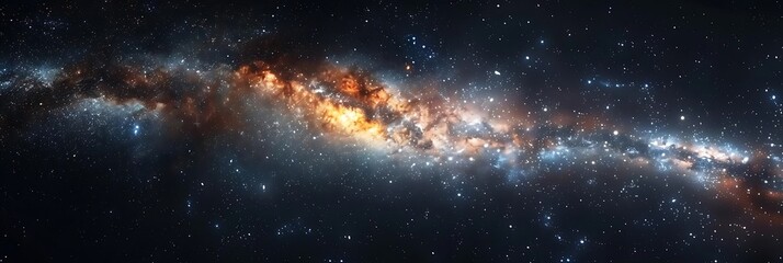 A stunning view of a galaxy with vibrant colors and stars, showcasing the beauty of space.