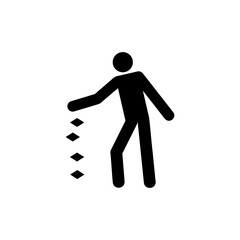 ISO prohibition safety signs_do not litter symbol only