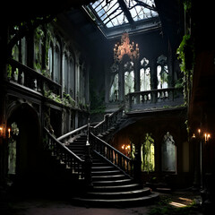 Naklejka premium Interior of an old mansion