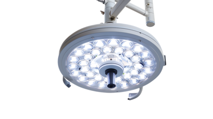 Surgical lamp of the operating room isolated on transparent background