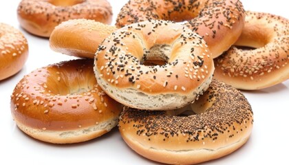  Freshly baked sesame seed bagels