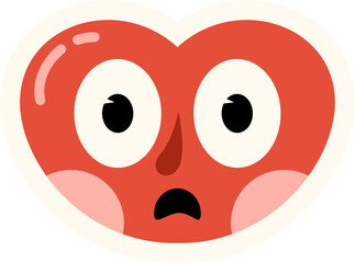 Heart Love Emotion Sticker Illustration