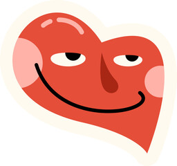 Heart Love Emotion Sticker Illustration