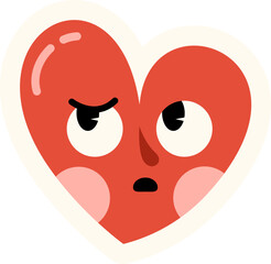 Heart Love Emotion Sticker Illustration