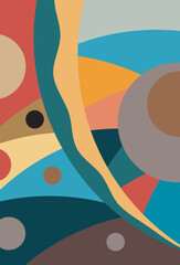 abstract geometric art for wall decoration