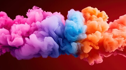 Fototapeta premium Abstract Colorful Smoke Clouds