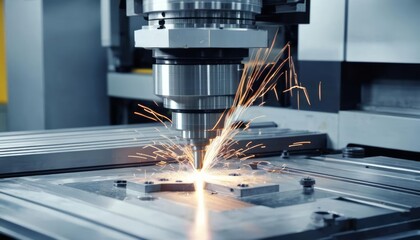  Precision machining in action  A closeup of a CNC milling machine at work
