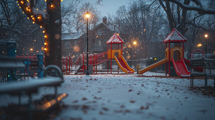 an ethereal winter core playground,