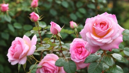  Blooming beauty  A bouquet of fresh pink roses