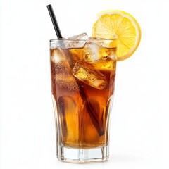 Long Island iced tea isolated on white background