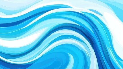 Fototapeta premium A vibrant vector design showcases flowing blue waves with rich textures, delivering a modern, fresh aesthetic.