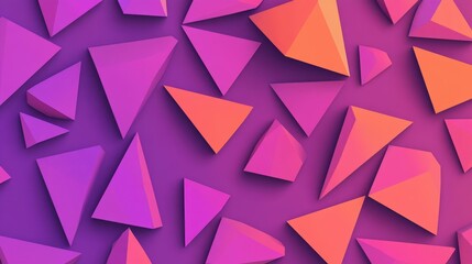 Obraz premium Vibrant purple polygon design with sleek textures, creating a striking and unique cartoonstyle visual appeal.