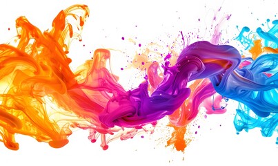 Fototapeta premium Abstract ink splash background. 