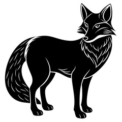 Fox silhouette Vector illustration on a white background