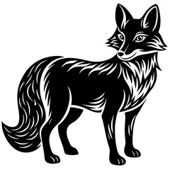 Fox silhouette Vector illustration on a white background