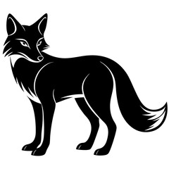 Fox silhouette Vector illustration on a white background