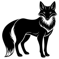 Fox silhouette Vector illustration on a white background