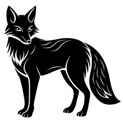 Fox silhouette Vector illustration on a white background