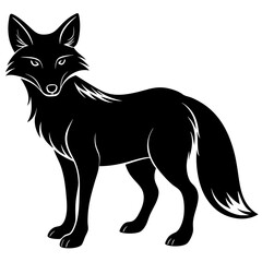 Fox silhouette Vector illustration on a white background
